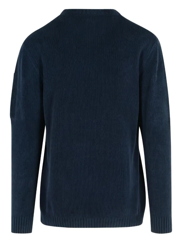 C.P. COMPANY ネイビー スウェット C.P. Company ポケットスリーブ セーター | ブルー | FARFETCH JP