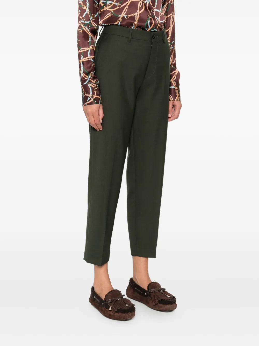 Berwich Broek met paspelzakken Groen