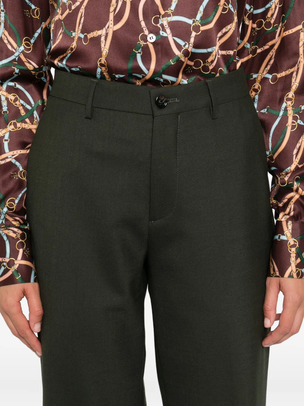 Berwich Broek met paspelzakken Groen