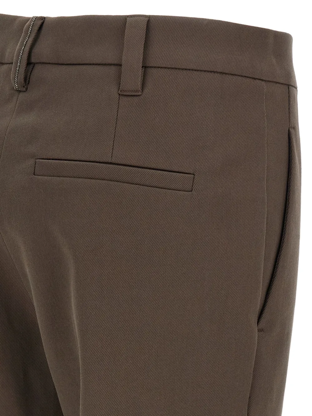 Brunello Cucinelli Belt Loop Casual Pants In Brown
