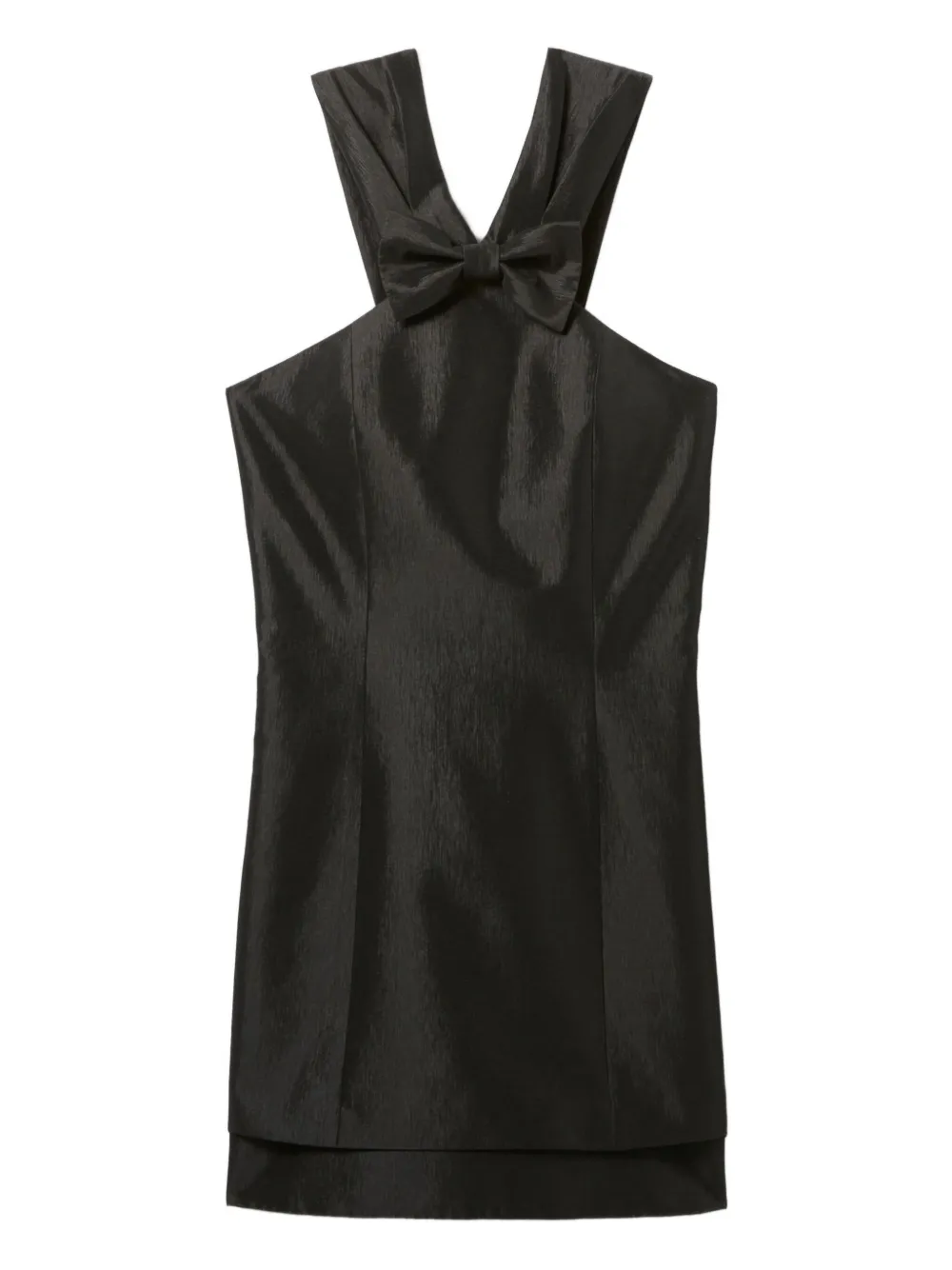 Claudie Pierlot bow-detail halterneck mini dress - Nero