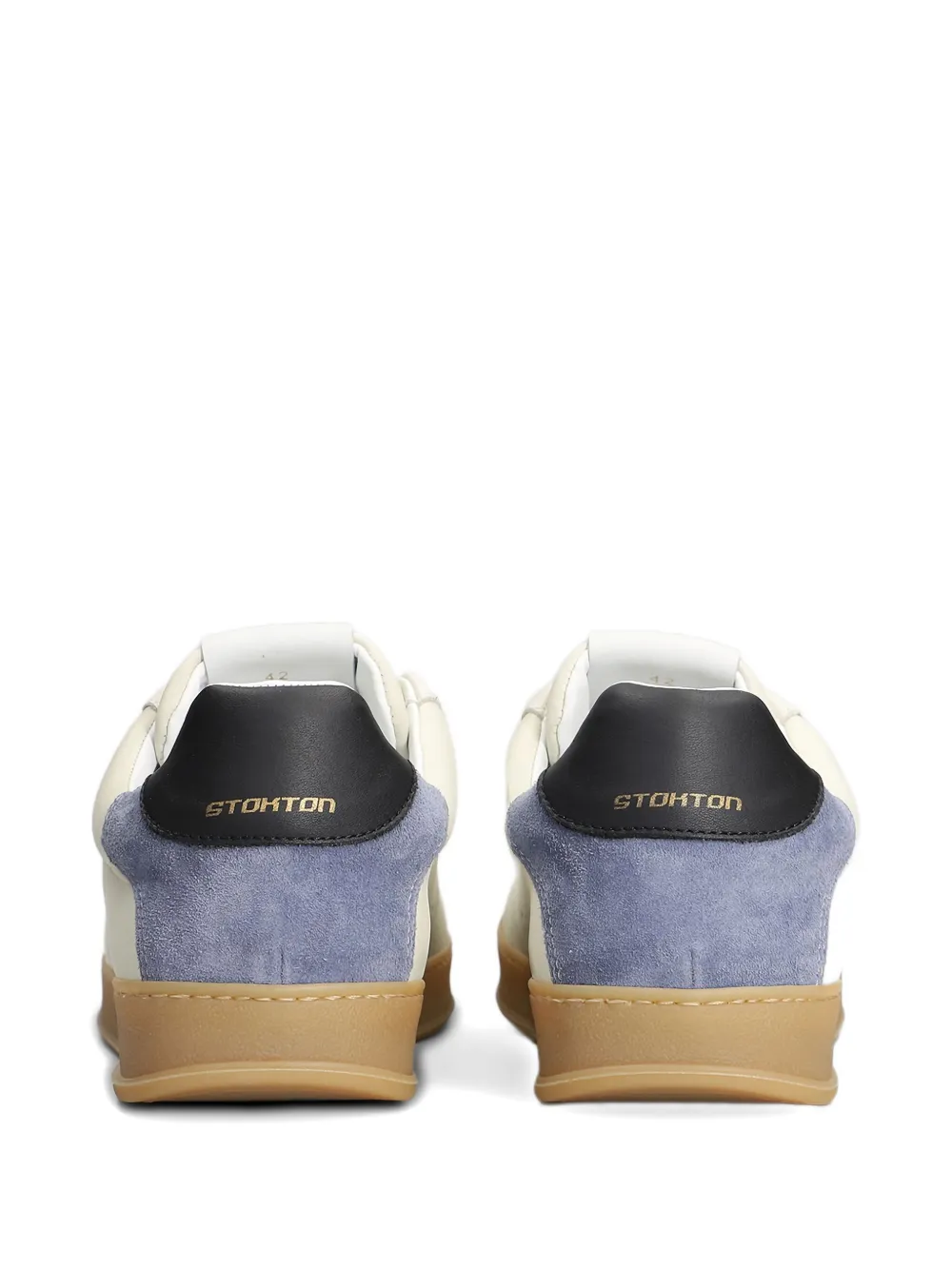 Stkn Suede-panel Leather Sneakers In White