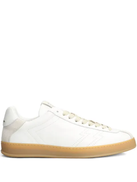 Stkn leather lace-up low-top sneakers