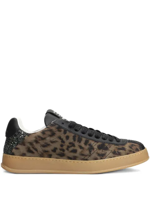Stkn leopard-print glitter-embellished sneakers