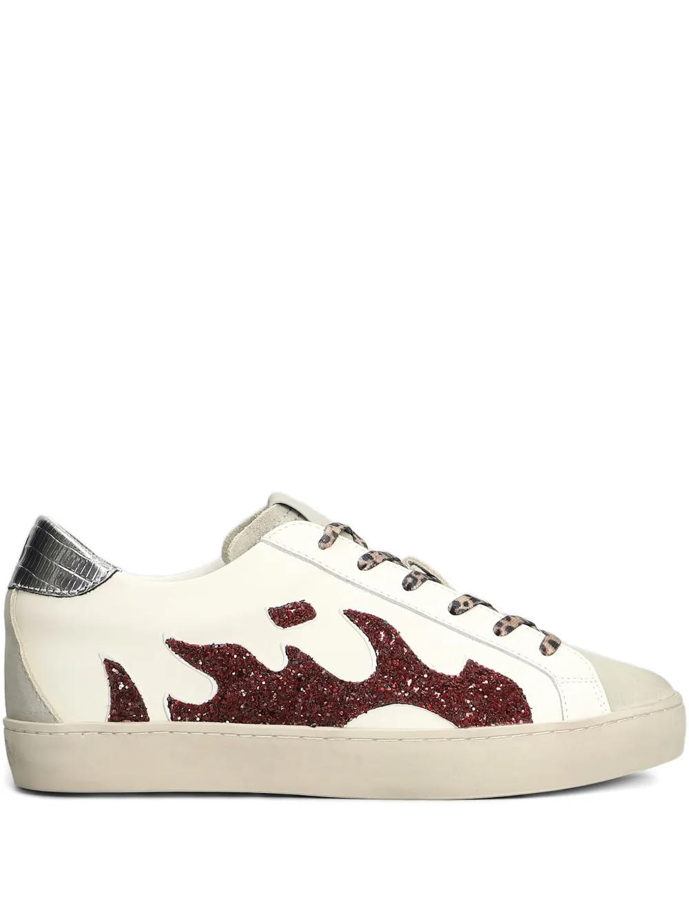 Gamin Dopamine glitter-flame sneakers White