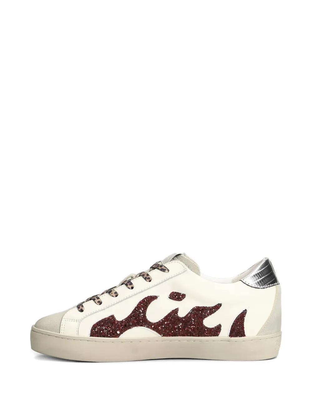 Gamin Dopamine glitter-flame sneakers White