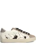 Gamin flame-detail glitter-embellished sneakers - Neutrals