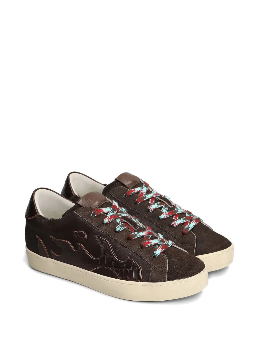 Gamin Sneakers met vlammendetail - Bruin