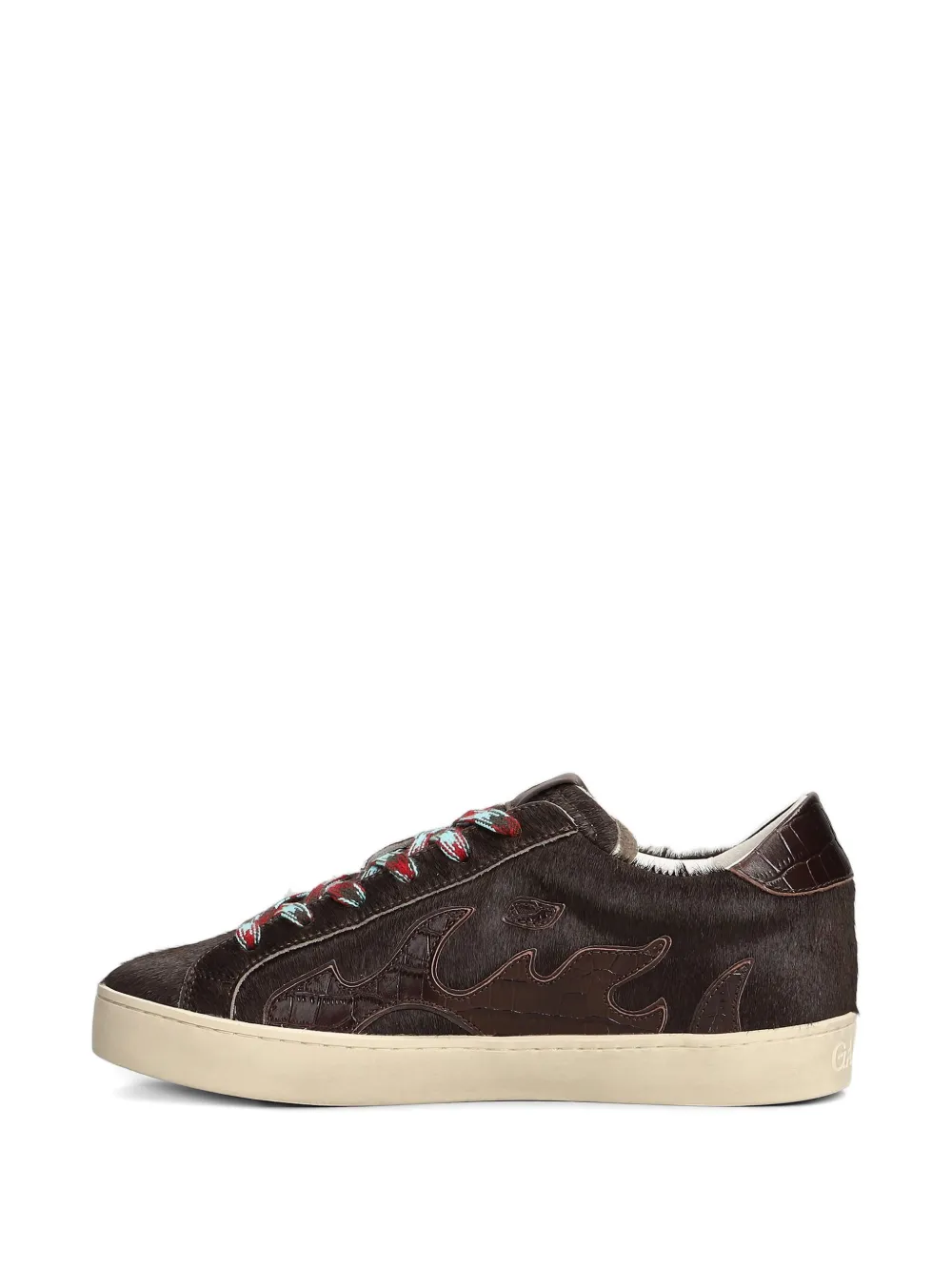Gamin Flame-detail Sneakers In Brown