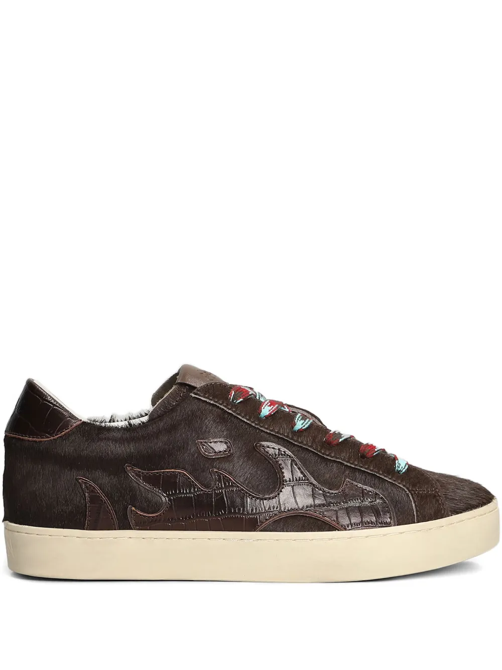 Gamin flame-detail sneakers Brown