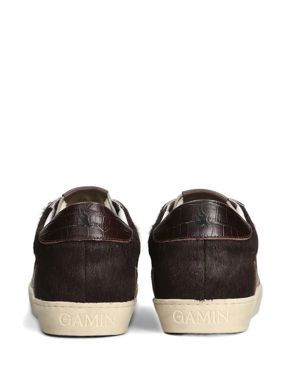 Gamin Flame-detail Sneakers In Brown