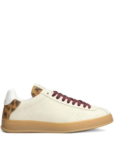 Stkn leopard-panel sneakers