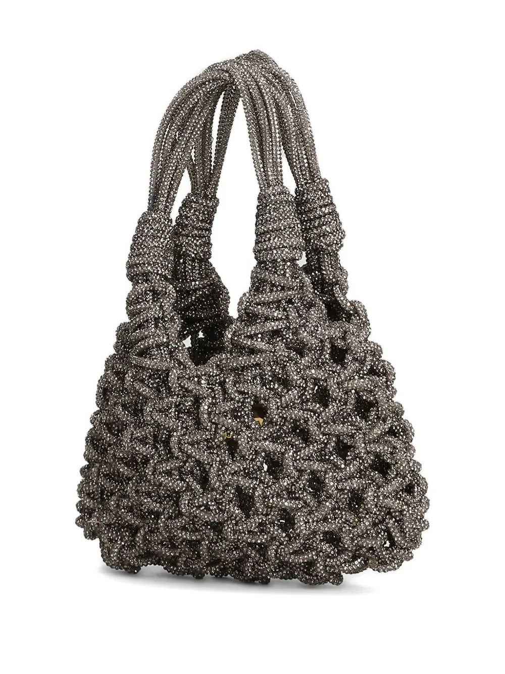 Hibourama Geknoopte verfraaide shopper - Grijs