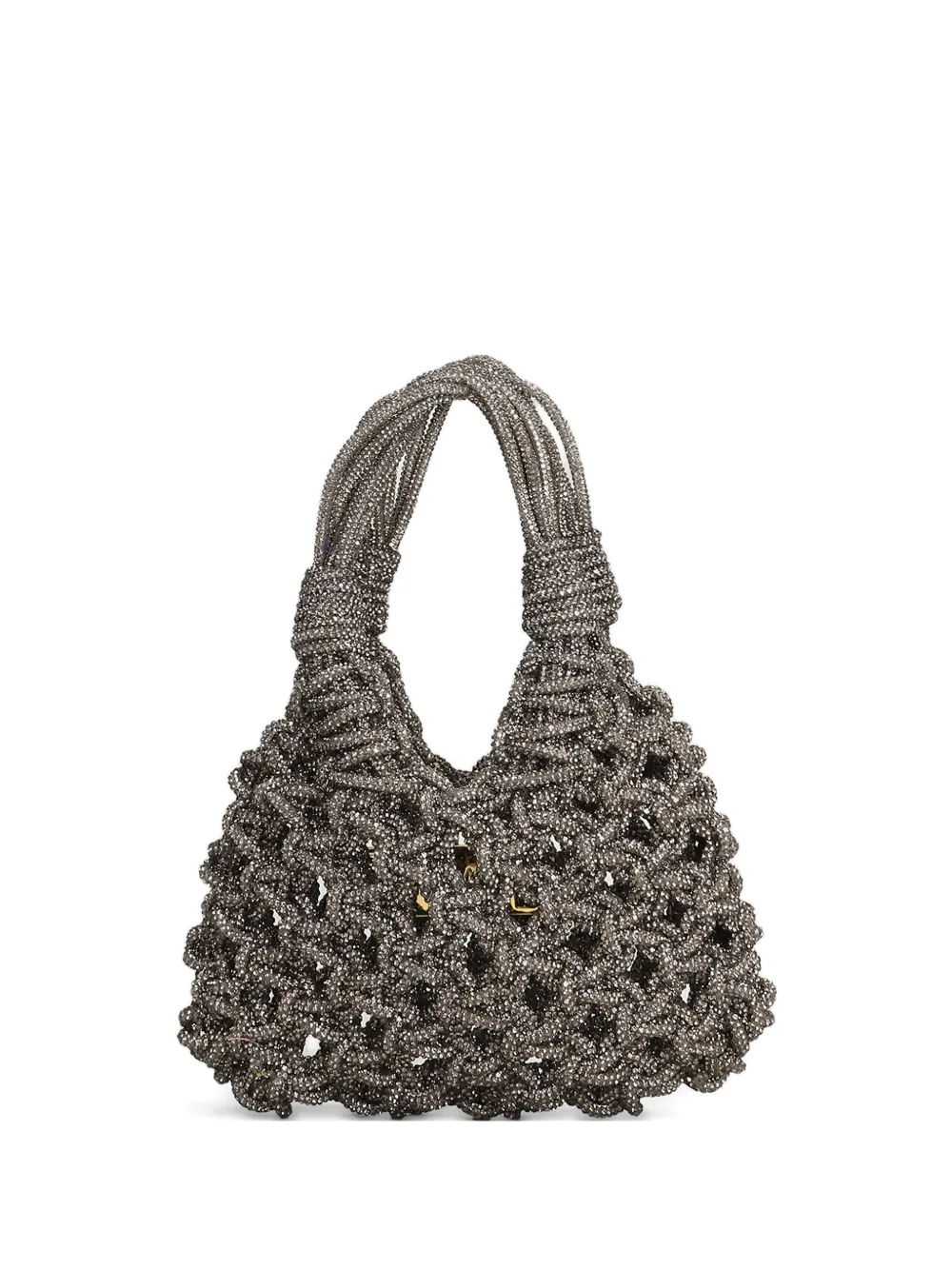 Hibourama Knotted Embellished Tote Bag In Gray