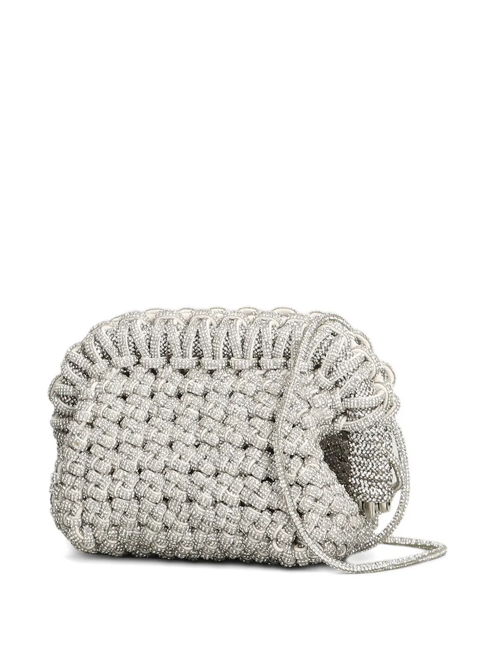 Hibourama Clutch verfraaid met kristallen - Zilver