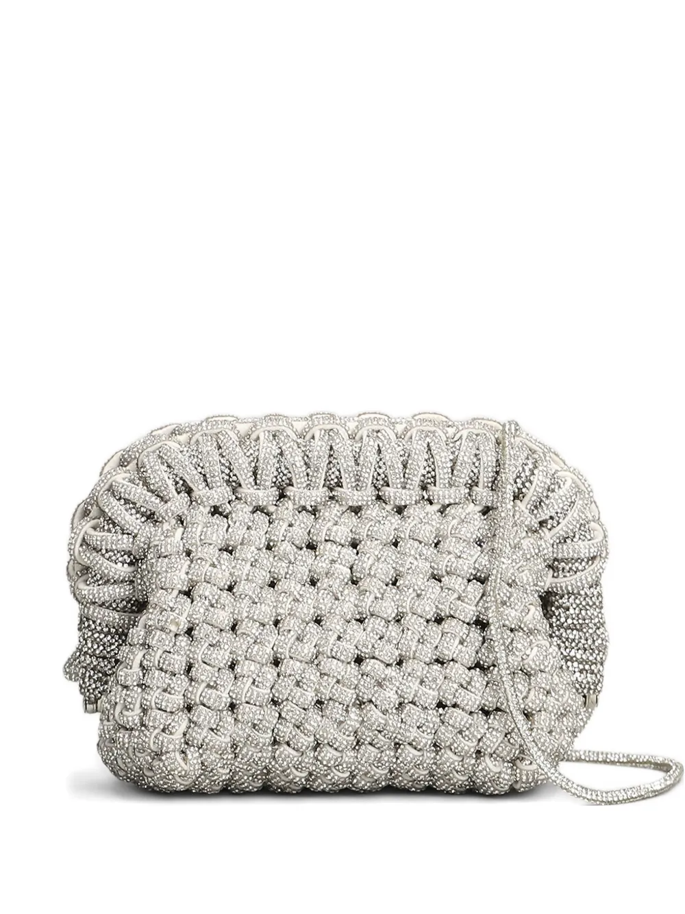 Hibourama crystal-embellished clutch bag | Silver | Image 1