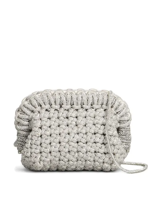 Hibourama crystal-embellished clutch bag