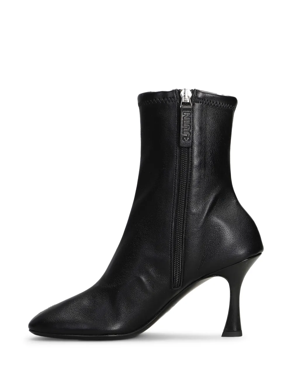 3juin stretch-leather heeled boots Black