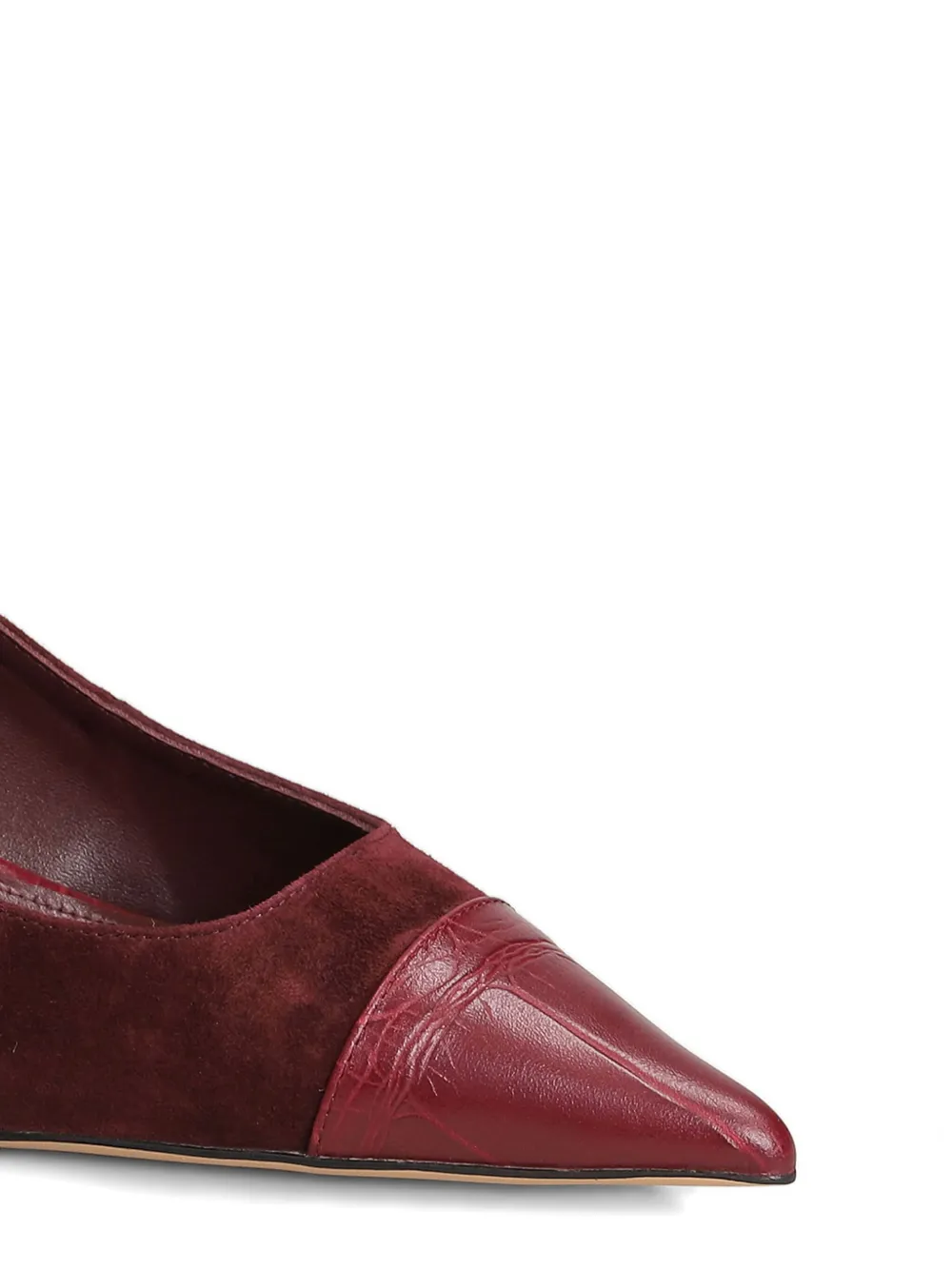 Lola Cruz Pumps In Bordeaux Suede In Red