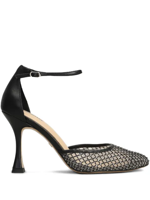 Lola Cruz embellished mesh heeled pumps