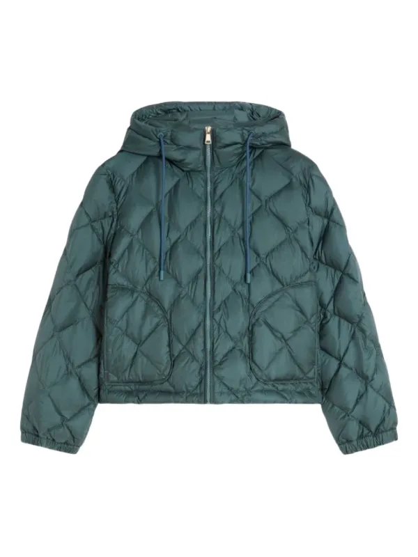 Weekend Max Mara キルティング フーデッドジャケット | グリーン 