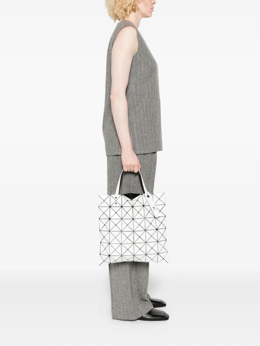 Bao Bao Issey Miyake Lucent geometric-pattern tote bag - Wit
