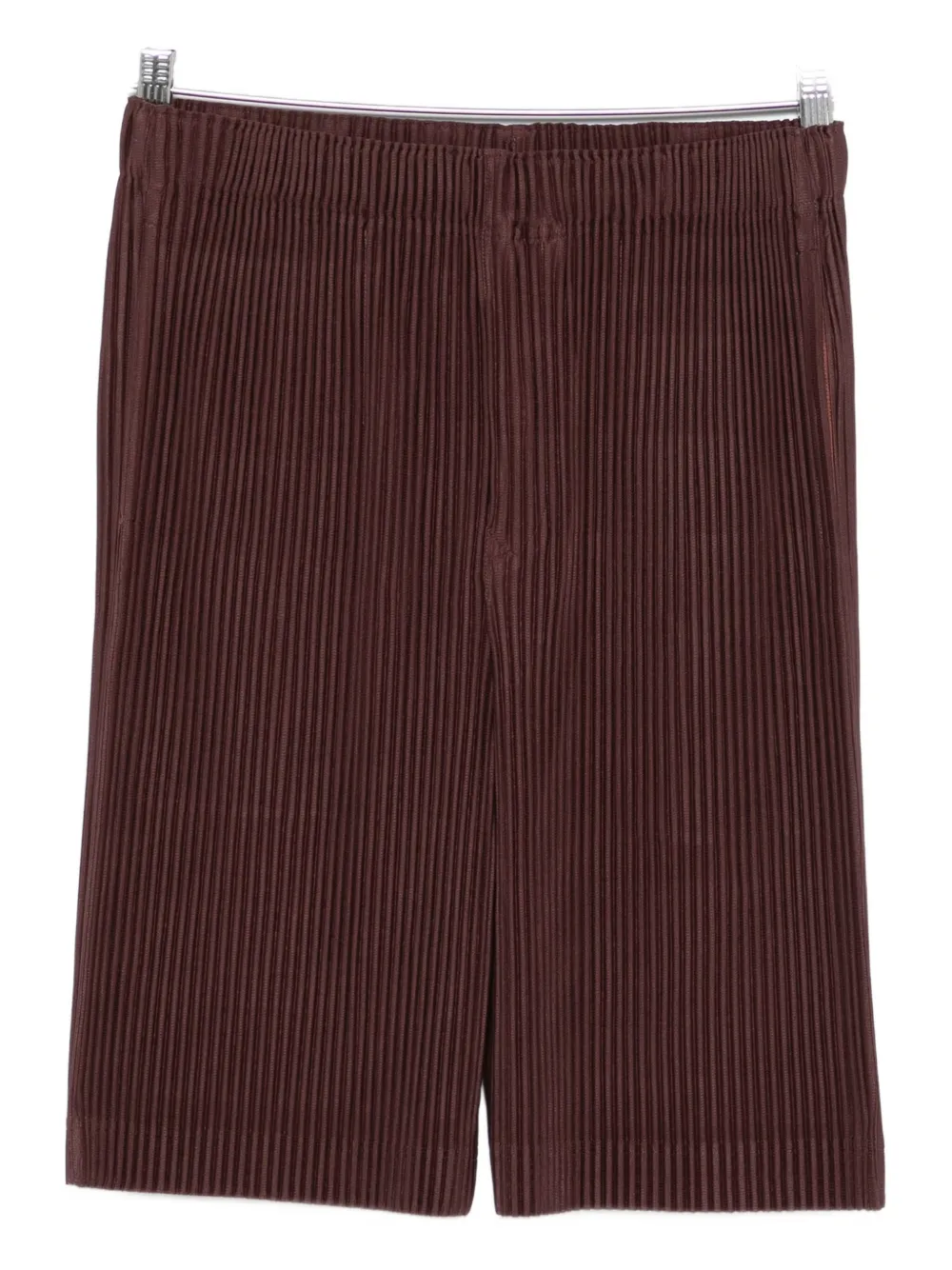 Issey Miyake Color Pleats Shorts In Brown