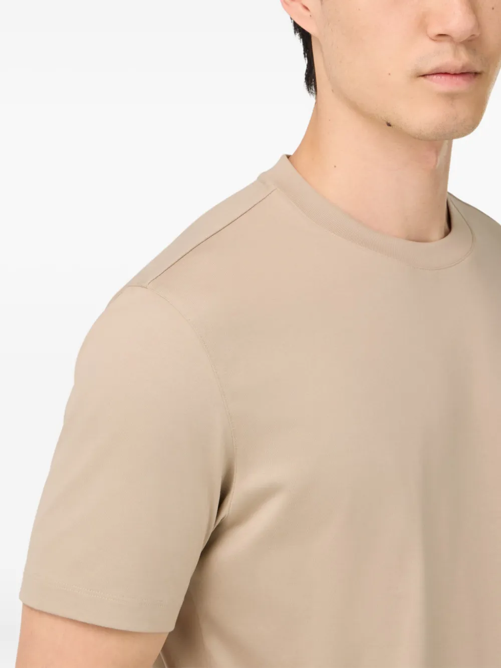 Boggi Milano T-shirt met ronde hals Beige
