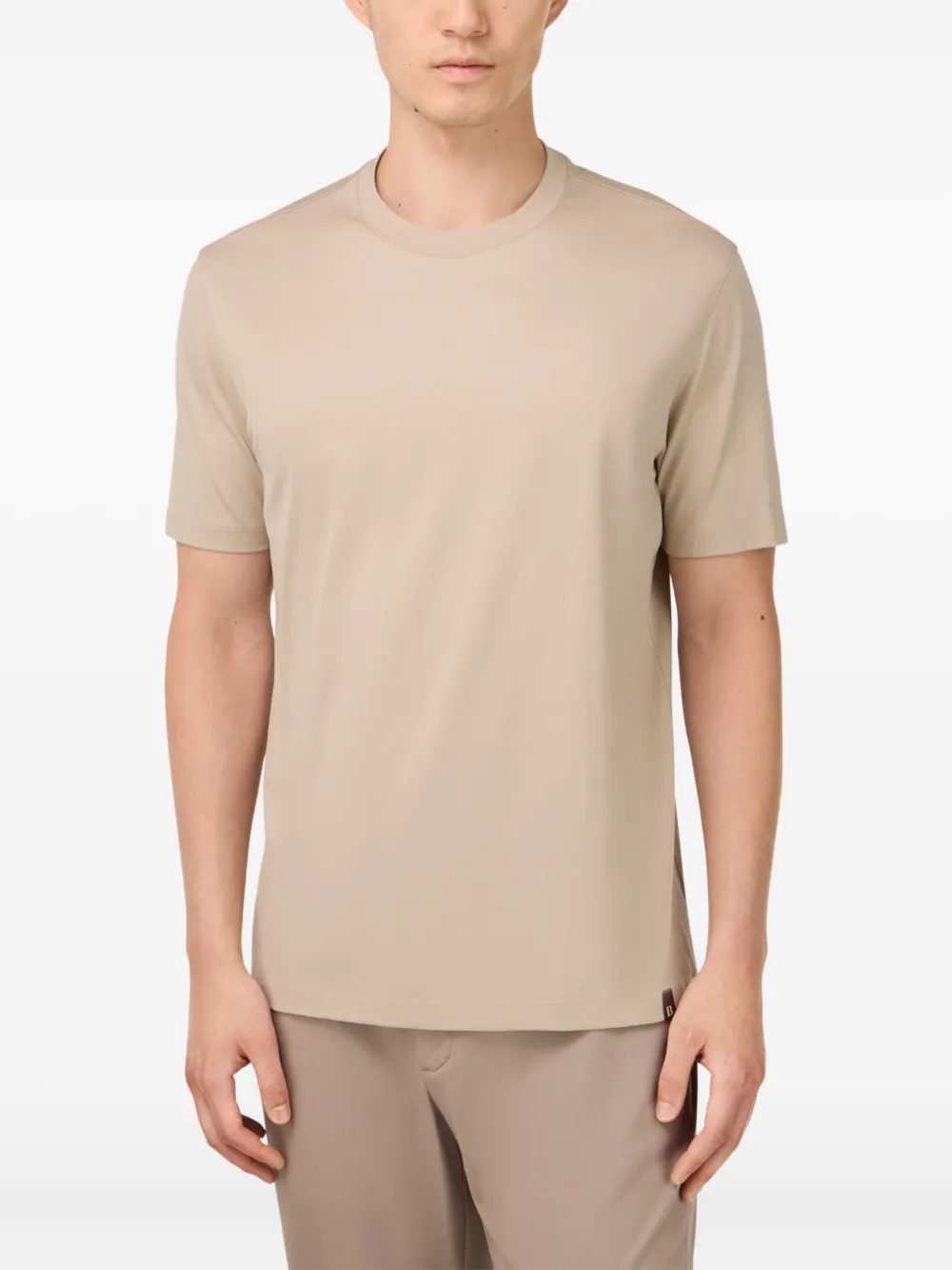 Boggi Milano T-shirt met ronde hals Beige