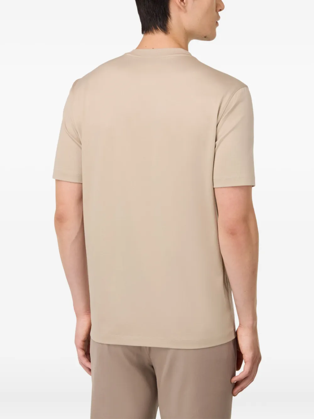 Boggi Milano T-shirt met ronde hals Beige