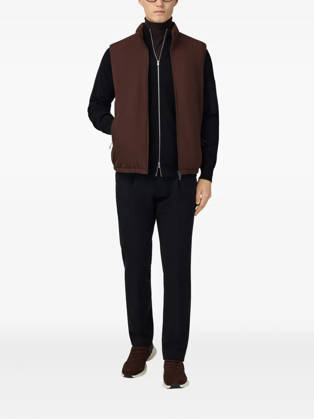 Boggi Milano padded zip-front gilet | Waistcoats & Gilets | Image 2