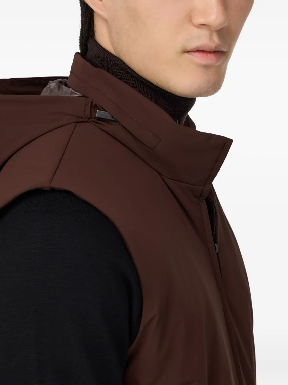 Boggi Milano Bodywarmer met rits Bruin