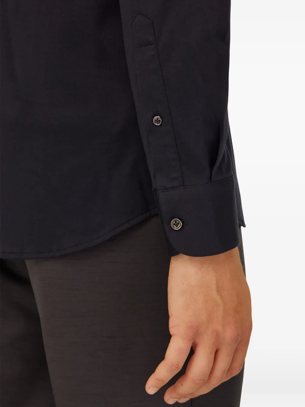 Boggi Milano Overhemd met lange mouwen Zwart