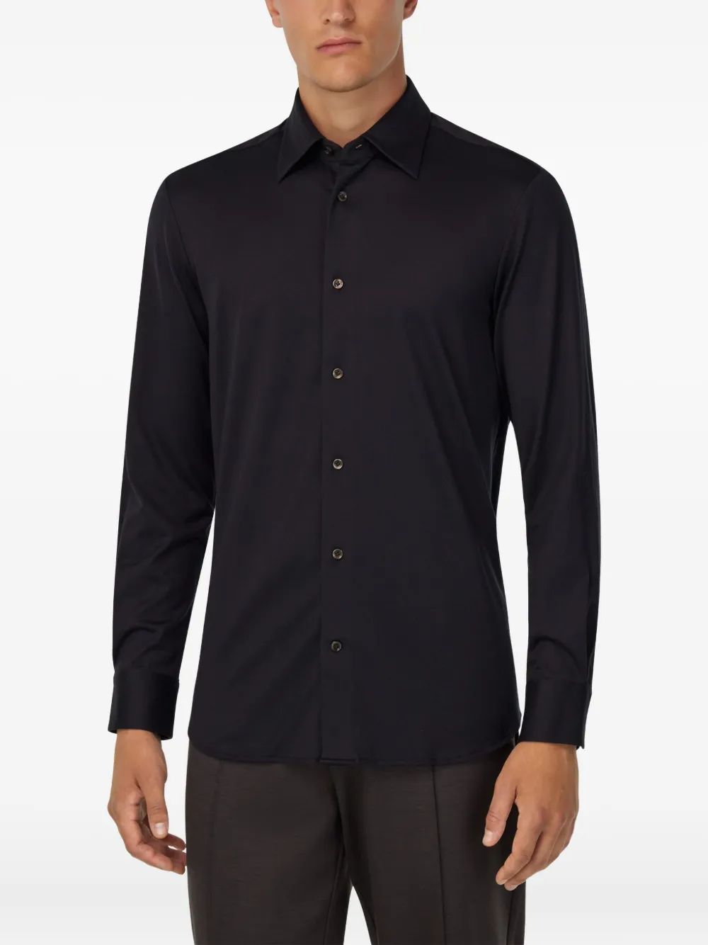 Boggi Milano Overhemd met lange mouwen Zwart