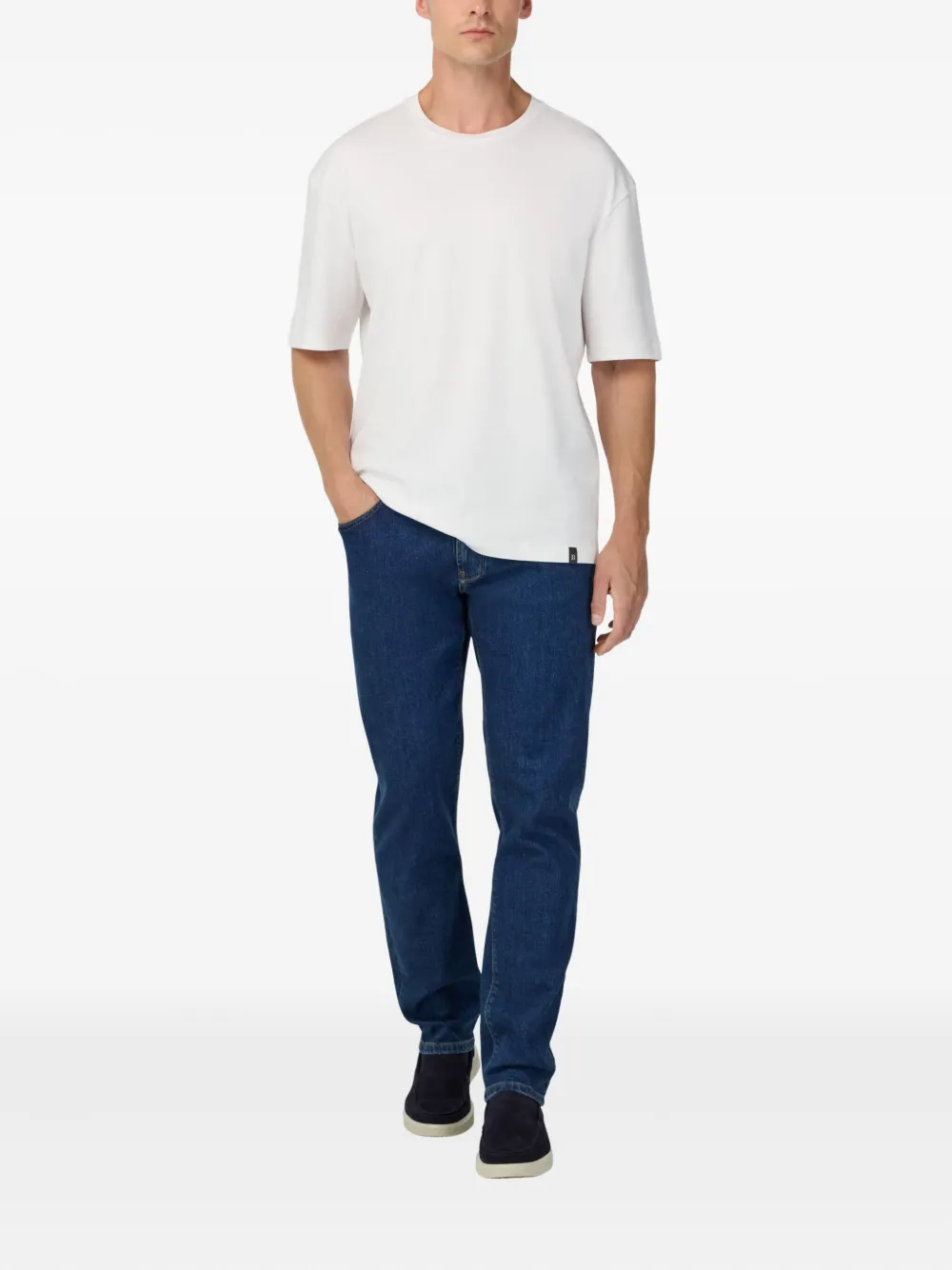 Boggi Milano Katoenen T-shirt - Wit
