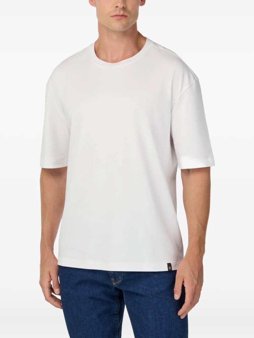 Boggi Milano Katoenen T-shirt Wit
