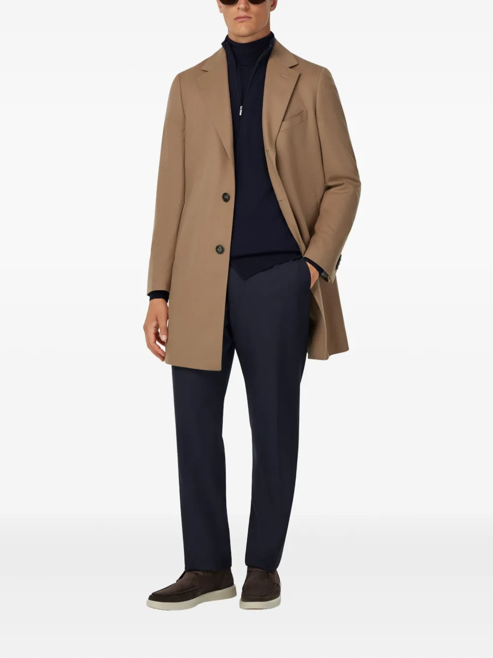 Boggi Milano single-breasted cashmere coat | Single Breasted Coats | Image 2