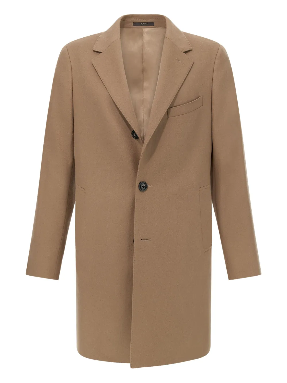 Boggi Milano single-breasted cashmere coat | Neutrals | Image 1