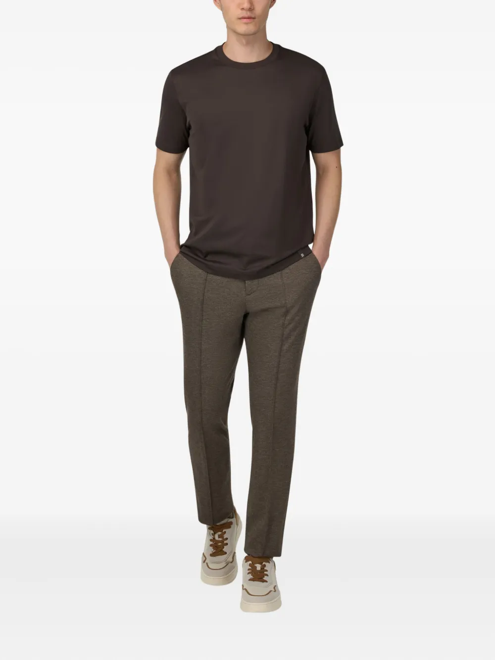 Boggi Milano Broek met trekkoord - Bruin