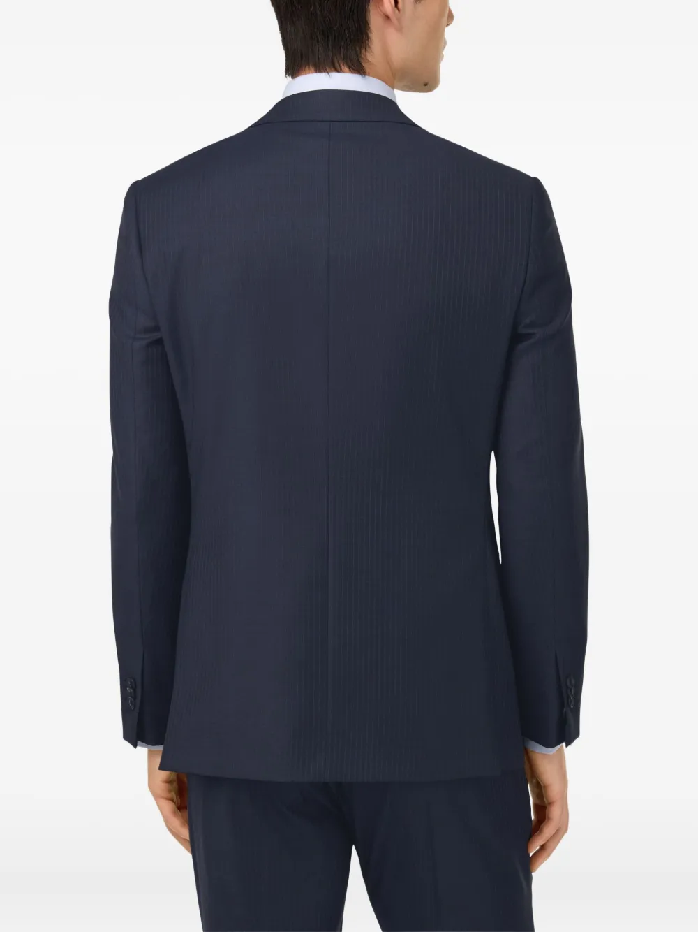 Boggi Milano Pinstripe Wool Suit In Blue