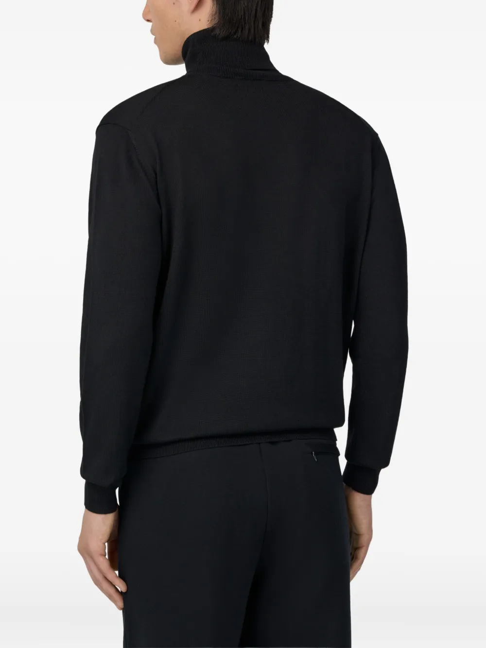 Boggi Milano Coltrui van merinowol Zwart