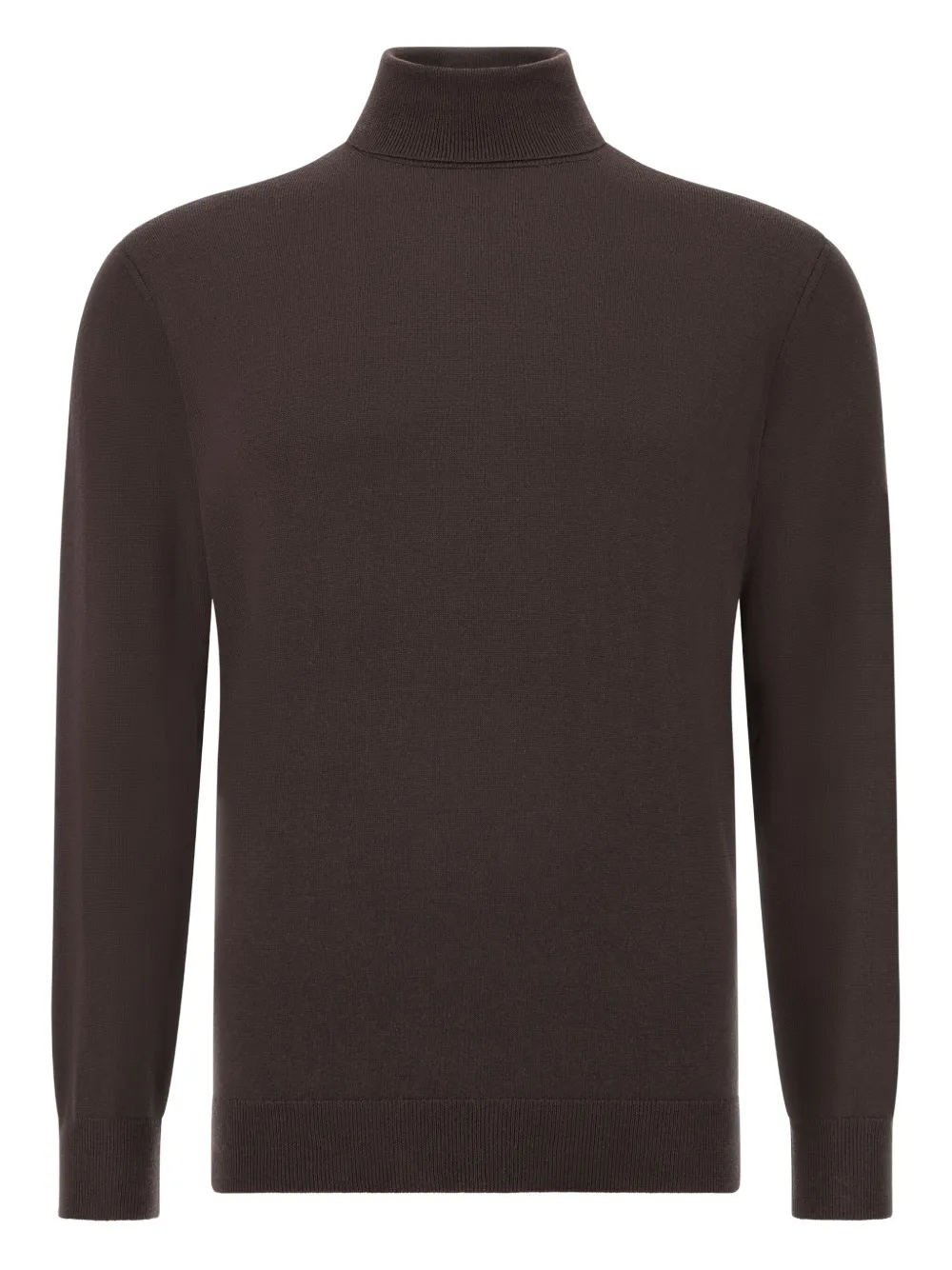 Boggi Milano turtleneck merino wool sweater | Brown | Image 1