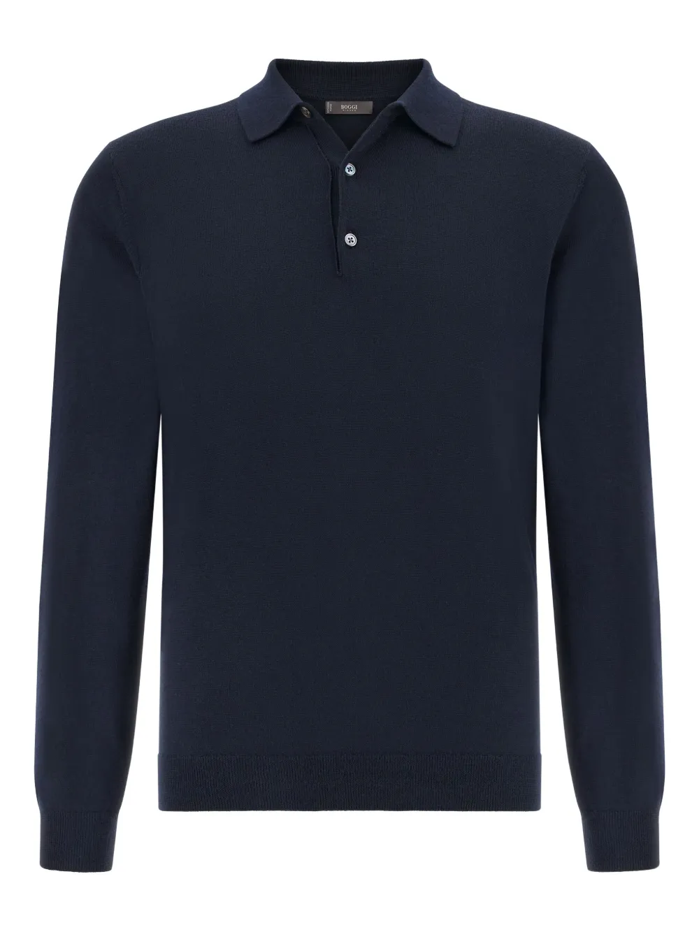 Boggi Milano Wool Polo Shirt In Blue