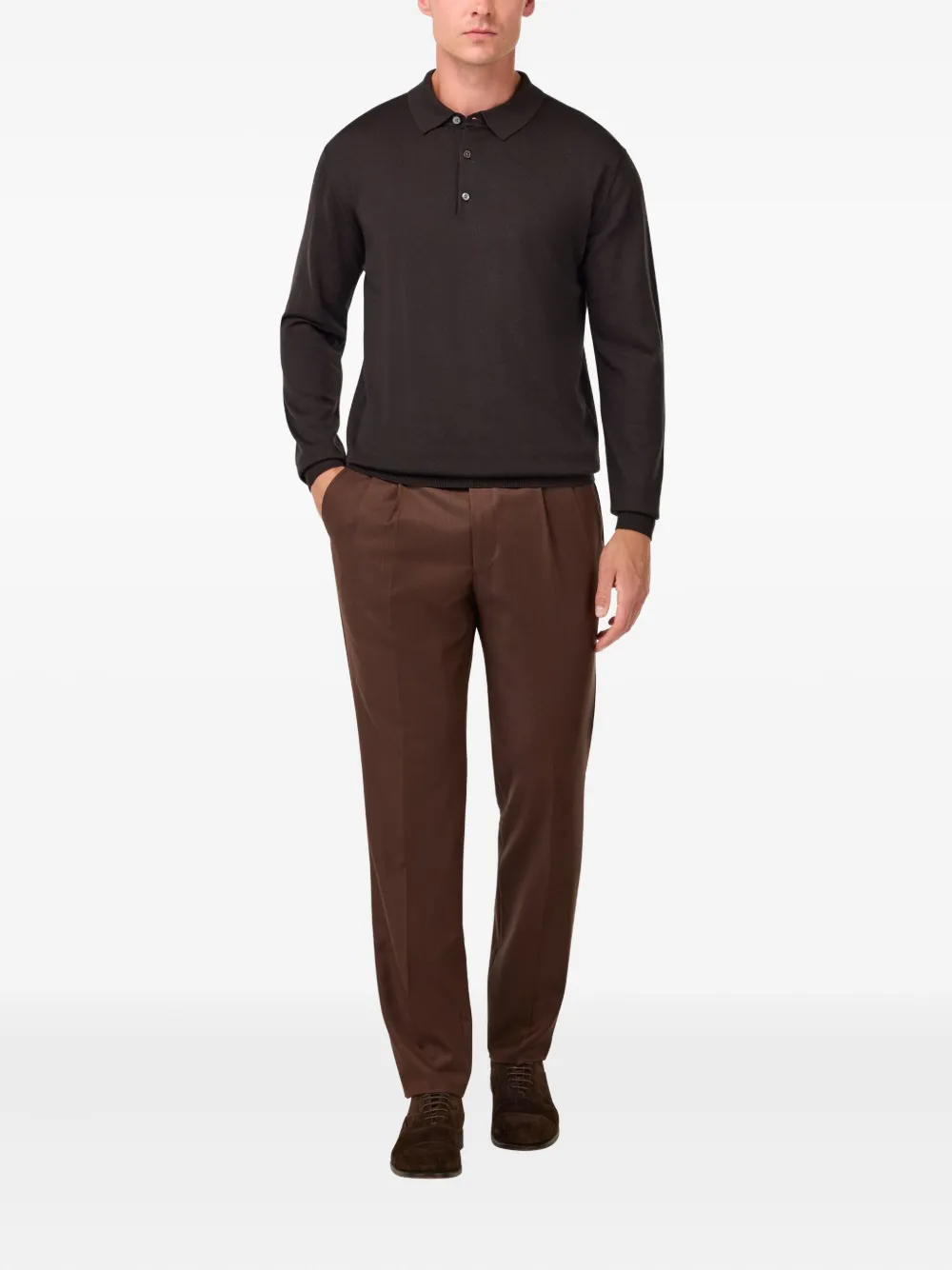 Boggi Milano long-sleeve polo shirt | Image 2