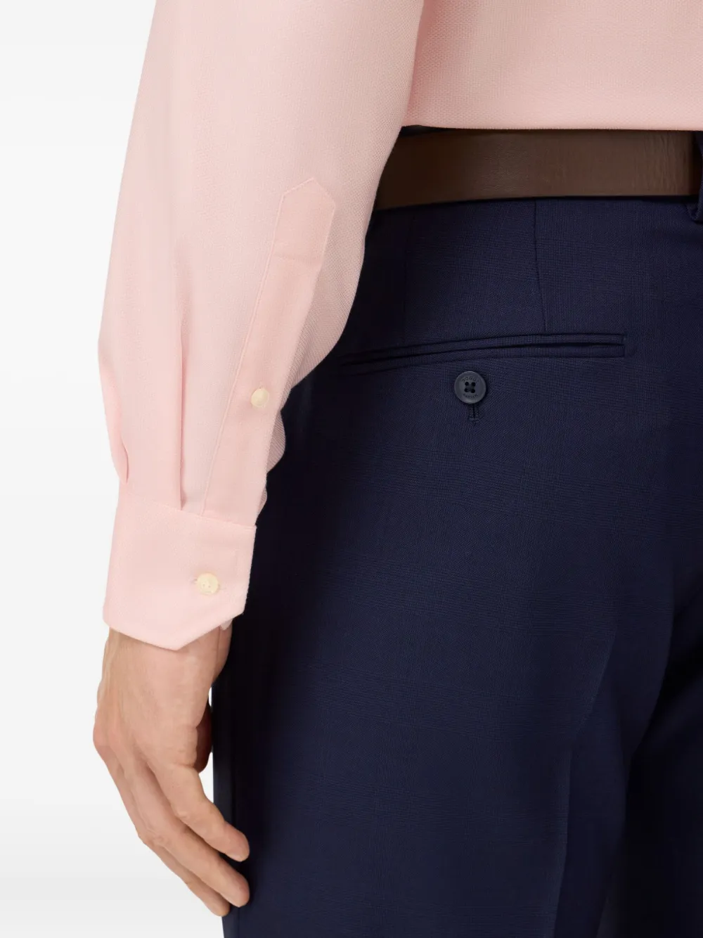 Boggi Milano Windsor-collar Cotton Shirt In Pink