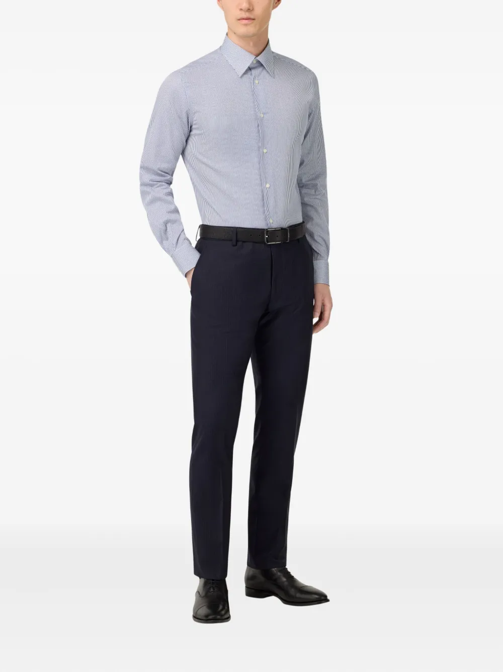 Boggi Milano Striped Shirt In Blue