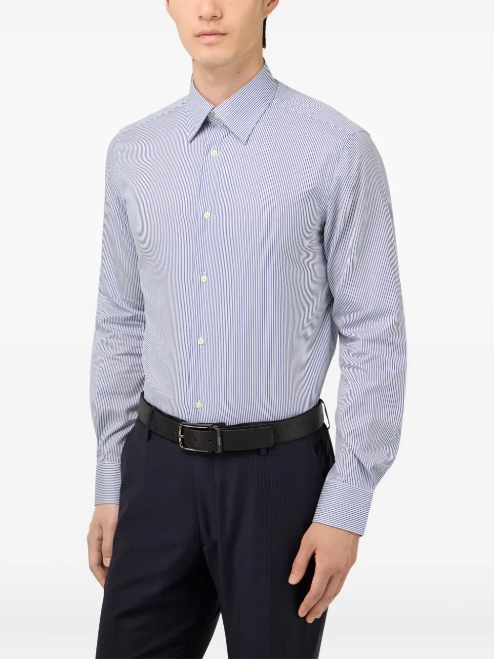 Boggi Milano Striped Shirt In Blue