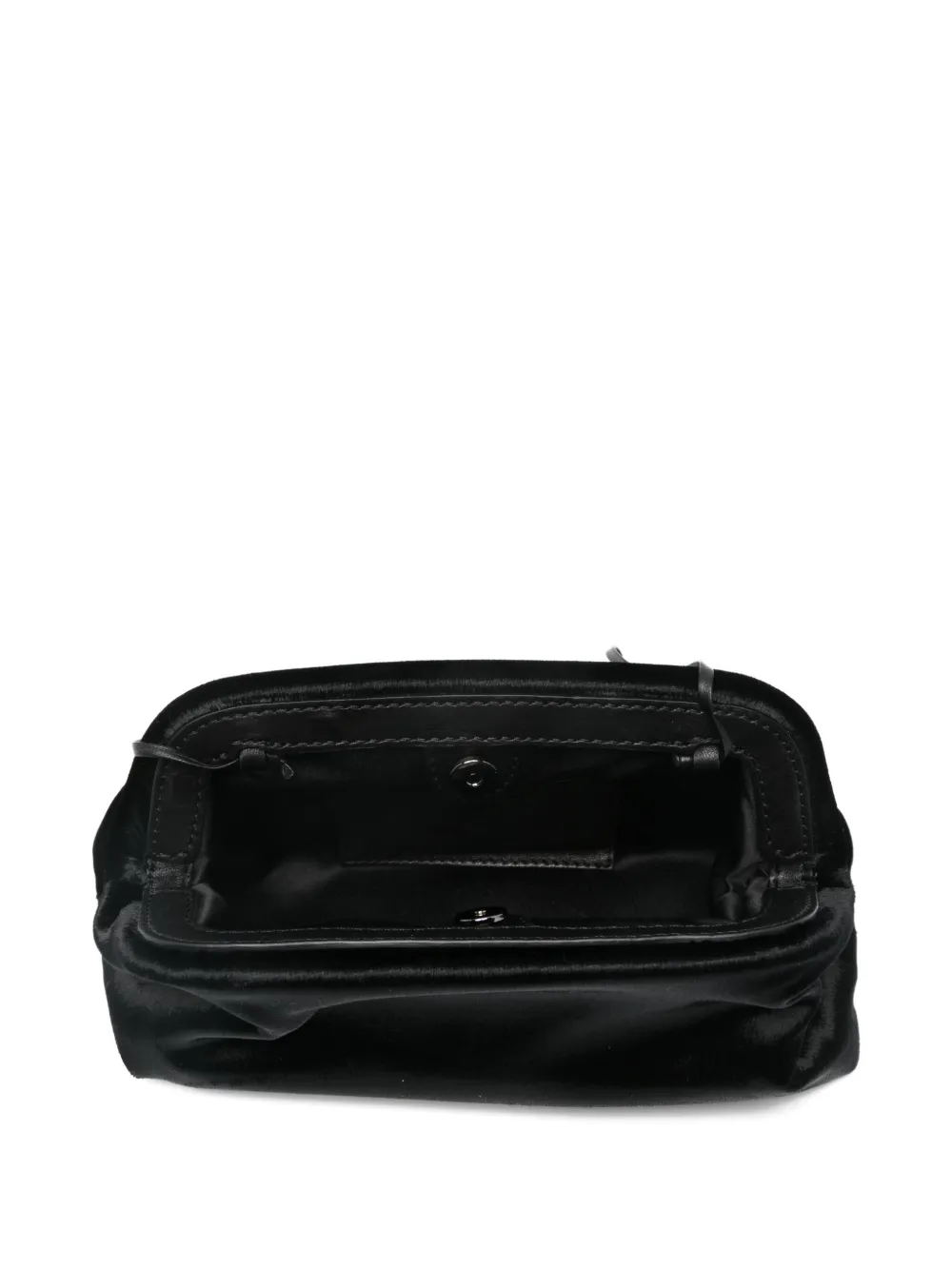 Alberta Ferretti Velvet Clutch Bag In Black