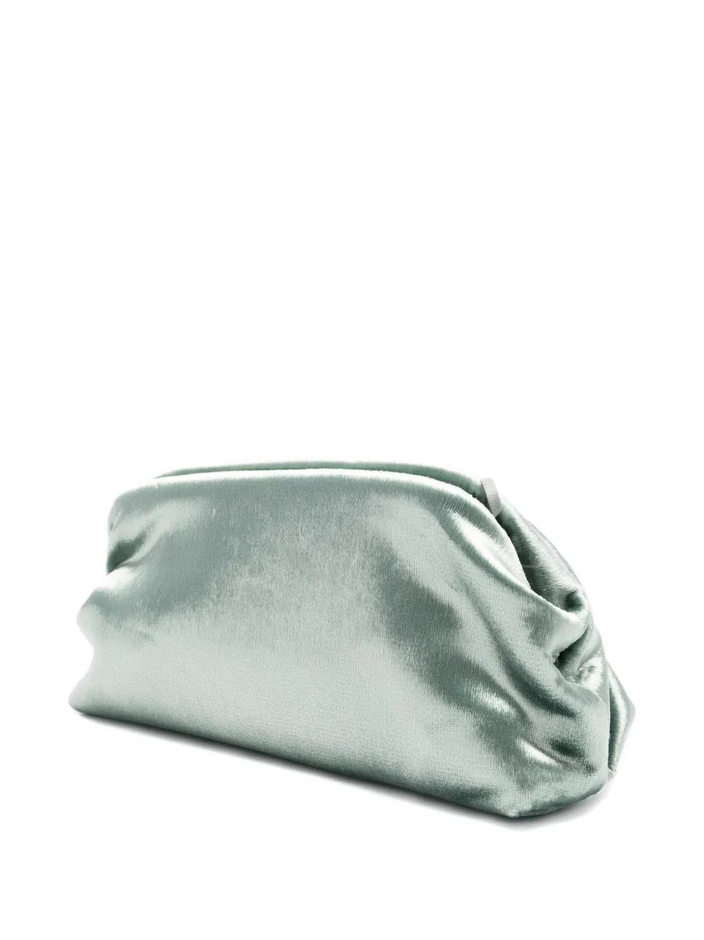 Alberta Ferretti velvet clutch bag - Groen