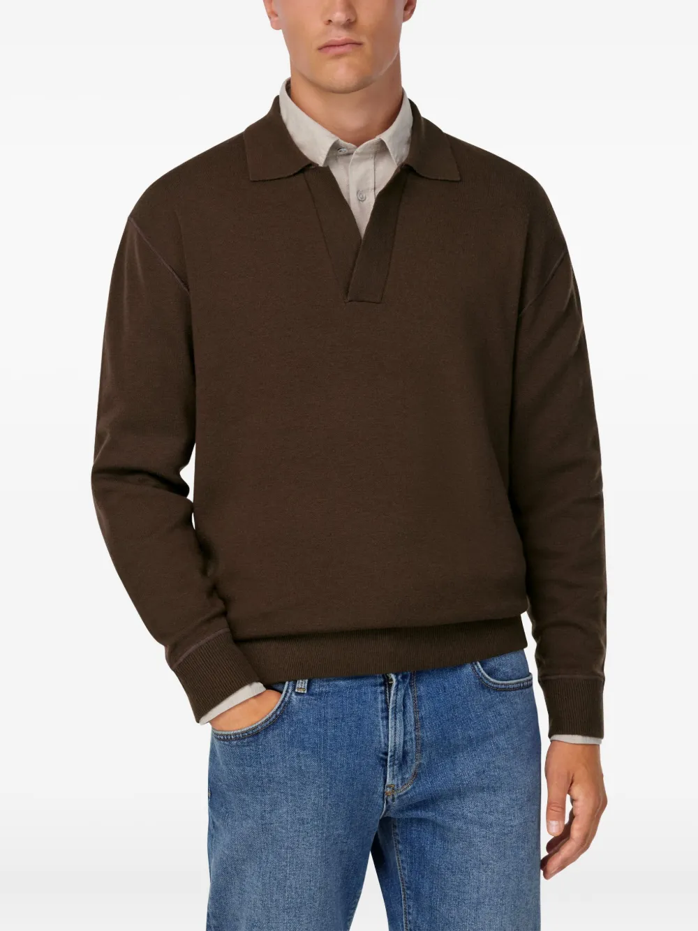 Boggi Milano Trui met polokraag Bruin